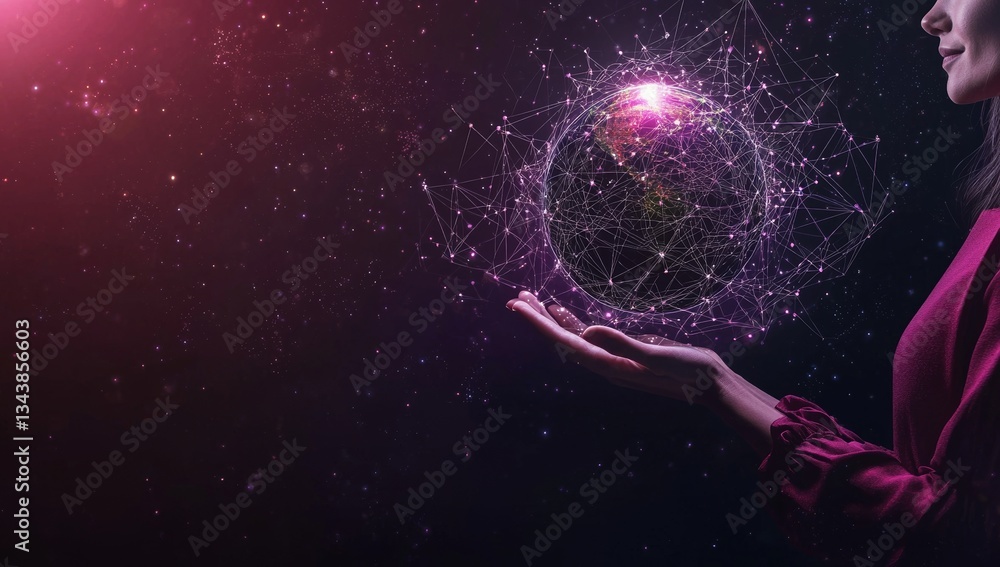 Poster next-generation technology is embodied by the metaverse, which involves a global networking connecti