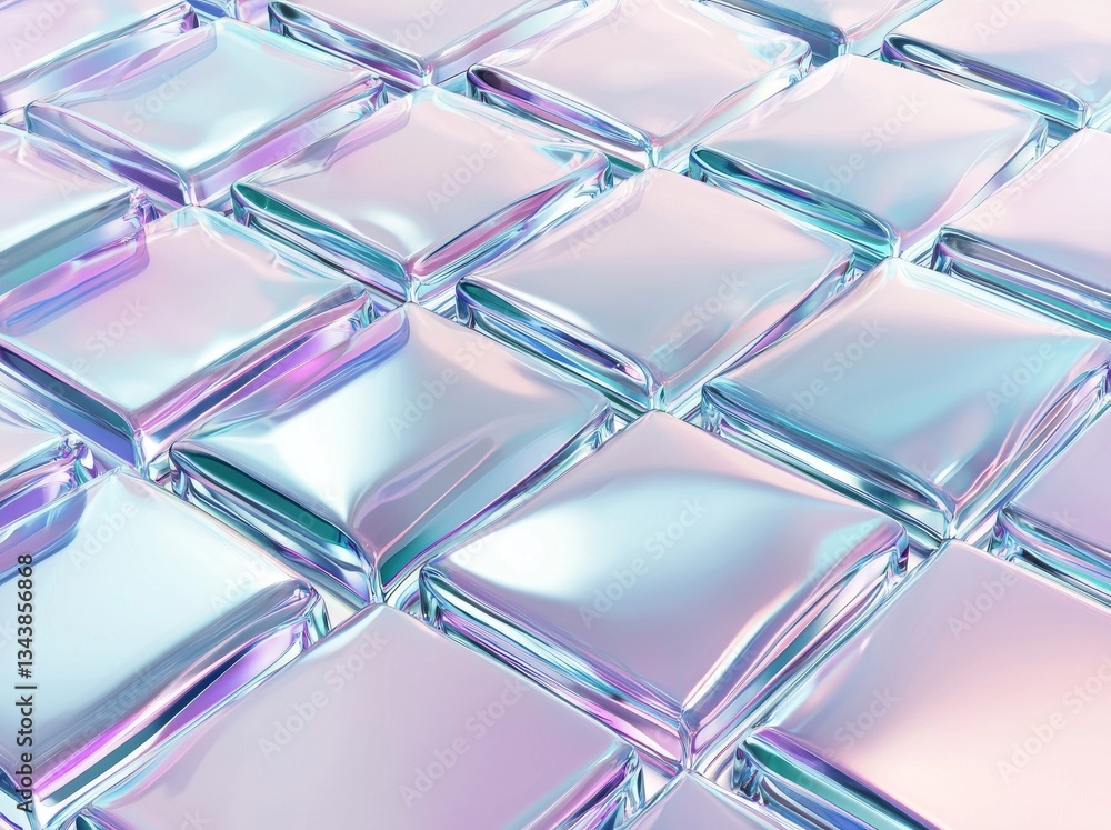 Poster the visualization features a transparent cube with blue colors, rendered in 3d and placed on a light