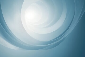 Abstract Swirling Light Blue and White Background Design with Concentric Circles and Soft Gradient