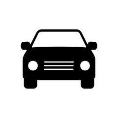 Car logo silhouette. Car icon concept. Car vector front view