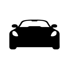 Car logo silhouette. Car icon concept. Car vector front view