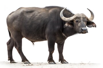 water buffalo illustration on white background farm animal vector