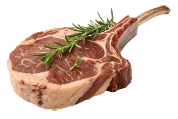 Mutton back chop isolated on transparent background
