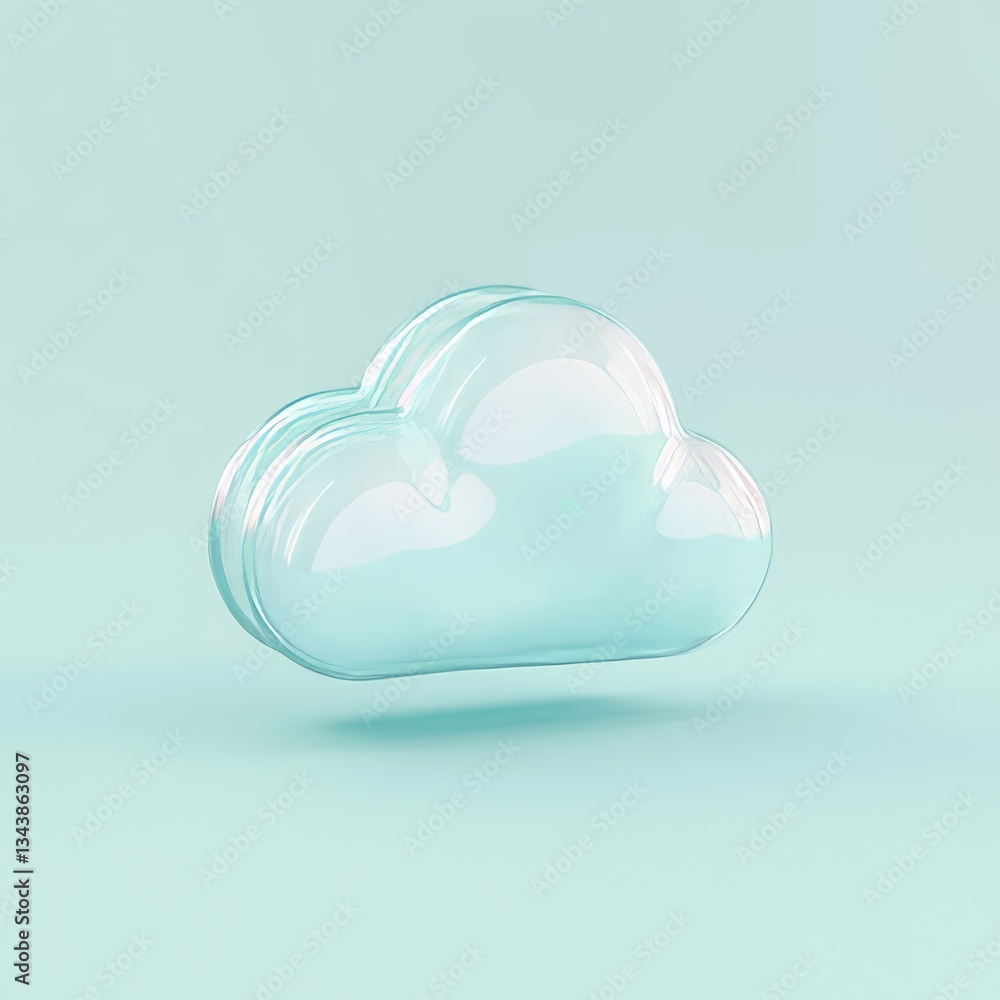 Poster an electronic technology concept scene is the setting for a 3d rendering illustrating the cloud comp