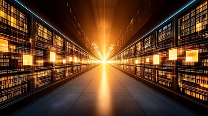 Server Room Data storage. IT Infrastructure