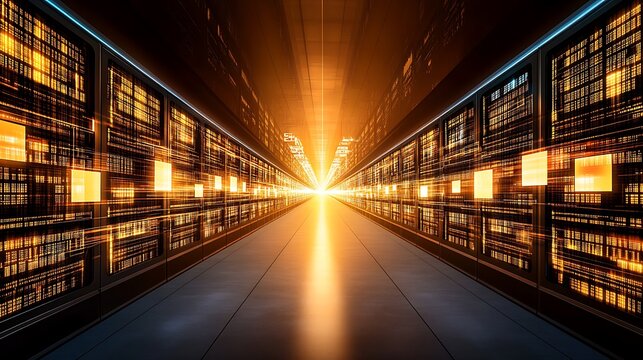 Server Room Data storage. IT Infrastructure