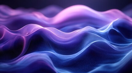 Obraz premium Abstract vibrant flowing wavy surface in deep space