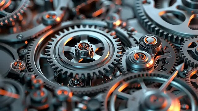 Intricate Clockwork Gears: A Symphony of Precision Engineering