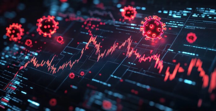 Financial Market Crash Due to Pandemic Economic Impact Virus Outbreak Declining Trends Analysis