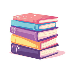 Vector icon of a stack of books simple design
