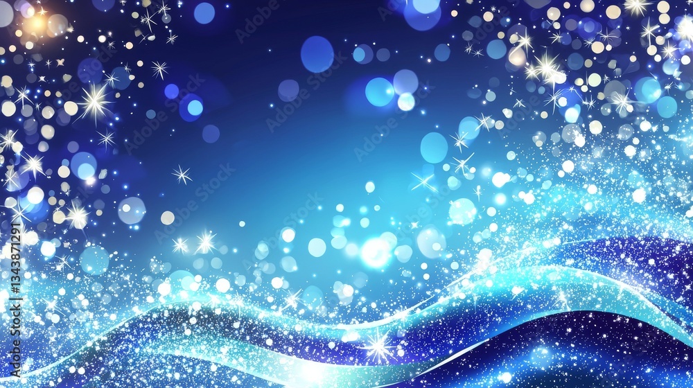 Poster kv technology's visual background primarily consists of abstract three-dimensional luminous particle