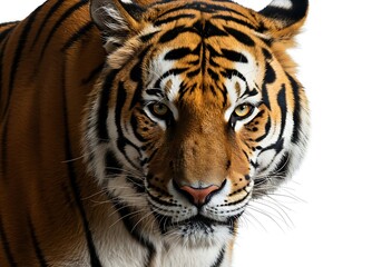 Close-up of a Majestic Tiger's Face. Generative Ai
