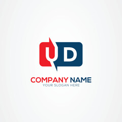 Obraz premium UD Creative Modern Letters Logo Design Element
