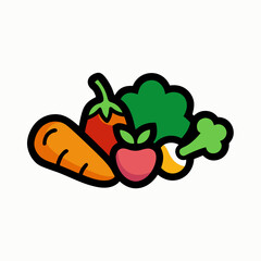 vector illustration of vegetables