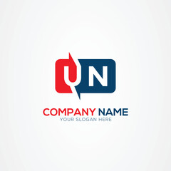 UN Creative Modern Letters Logo Design Element