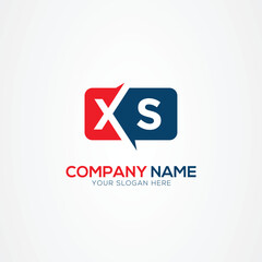 XS or SX Creative Modern Letters Logo Design Element