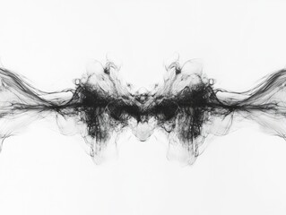 Ink Flow Abstract Art for White Background.