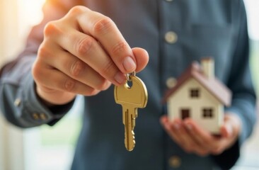 Man holds house keys in his hands