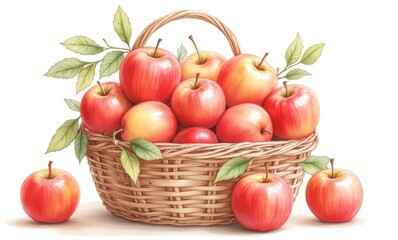 Vibrant basket of fresh apples