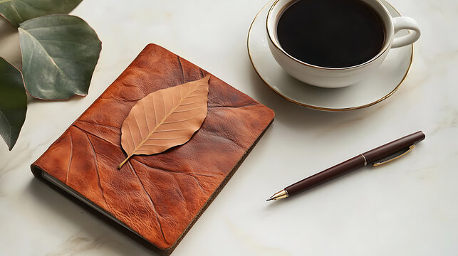 cup of coffee and notebook