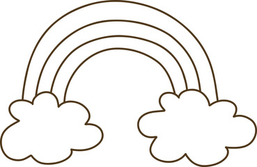 Rainbow Cloud Coloring Page