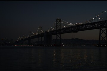 Naklejka premium Iconic Bridge at Night