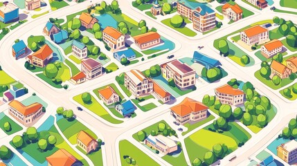 A city map shows points of interest.  Use GPS to navigate and find directions.
