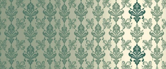 Fototapeta premium Elegant vector damask pattern, seamless background Illustrator swatches included for easy use, sophisticated, baroque