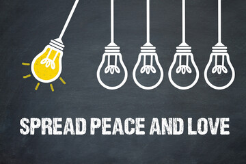 Fototapeta premium Spread Peace and Love