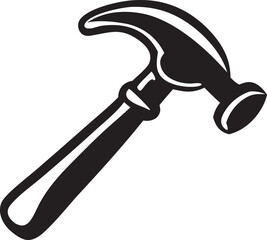 Hammer icon template black color editable. Hammer symbol Flat vector sign isolated on white background. Simple vector illustration for graphic and web design.