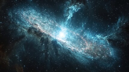 Fototapeta premium Cosmic Nebula: A Celestial Tapestry of Light and Dust