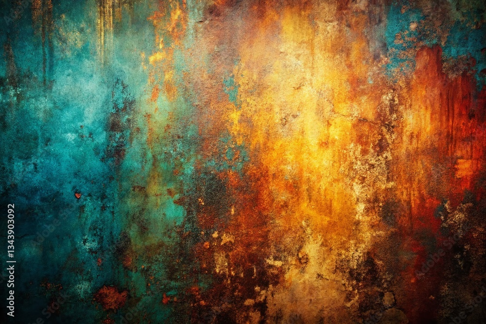 Poster distressed texture background with copy space - left alignment for design elements