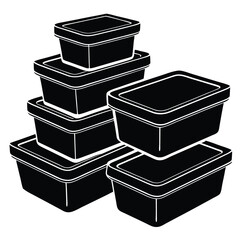 Realistic plastic food box Vector Illustration – High-Quality Transparent Bottle Illustration, Editable Vector for Product Packaging