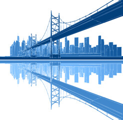  industrial landscape of a modern city 3d illustration