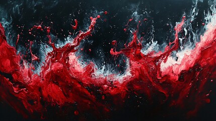 A cosmic blend of acrylic paint splashes forming a nebula