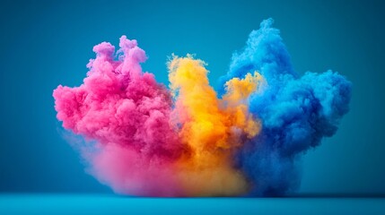 Fototapeta premium A vibrant explosion of high-contrast complementary colors clashing