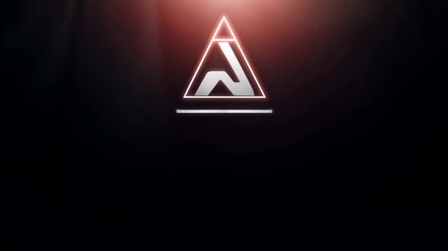 Business handshake with glowing triangle symbol between hands on warm golden background. agreement, mystical illuminated element. Partnership, secret society. Masonic symbolism, conspiracy theories