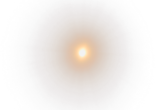 Real optical lens flare on transparent PNG background