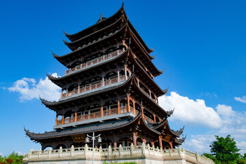 Fototapeta premium Modern buildings and rural skyscrapers and tourist attractions in China