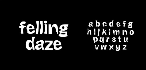 Modern Sans Serif Font. Uppercase, Lowercase, and Number. Editable vector alphabet. Regular Fashion Font. 