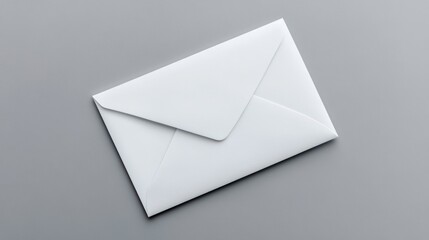 Clean and Minimalist White Envelope on a Soft Gray Background Presentation