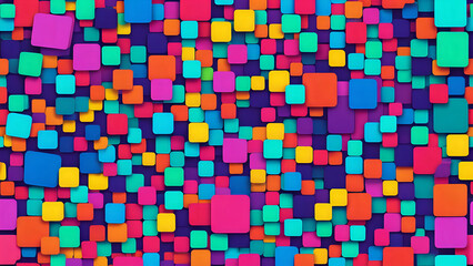 Fototapeta premium Abstract. Colorful geometric square background. squares color pattern background wallpaper . 