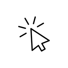 Click icon logo design. pointer arrow sign and symbol. cursor icon