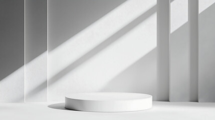 white tone color background with small podium, 화이트, 단상, 포디움 14