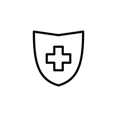 Health insurance icon logo design. Insurance health document sign and symbol