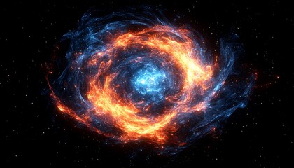 A Spectacular Celestial Object Resembling Fiery Swirling Cosmic Energy