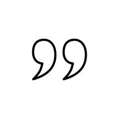 Quote icon logo design. Quotation mark sign and symbol