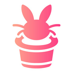 Obraz premium rabbit gradient icon