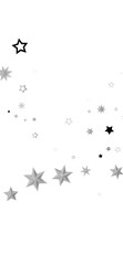 A dark background with scattered white stars that twinkle and shine