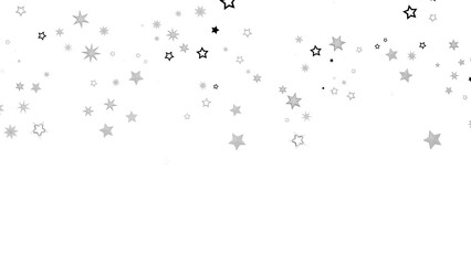 Fototapeta premium An abstract image featuring white stars scattered against a black background. The stars are arranged in a random pattern, creating a sense of movement and energy.